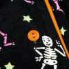 Women's Halloween Skeleton Pattern Black Short Sleeve Pajama Set - Image 14