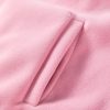 Women's Pink Colorblock Patchwork Half Zip Oversized Sherpa Hoodie - Image 6