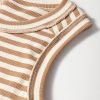 Women's Khaki Stripe Sleeveless Top with Exposed Seam Detailing - Image 11