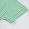 Women's Green Stripe Textured Short Sleeve Collared Buttoned Waist Tie Romper - Chic & Casual Style - Image 17