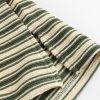 Women's Green Stripe Textured Crew Neck T-Shirt with Side Slits - Image 12