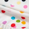 Women's White Colorful Polka Dot Short Sleeve Tiered Ruffled Babydoll Blouse - Image 21