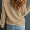 Women's Khaki HOHOHO Santa Claus Drop Shoulder Christmas Sweatshirt - Image 6