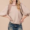 Women's Goat Half Lantern Sleeve Solid Colour Pullover Top - Elegant & Versatile - Image 5