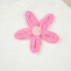 Women's Multicolor Floral Embroidered Colorblock Fuzzy Drop Shoulder Sweater - Image 12