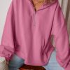 Women's Valerian Fleece Lined Half Zipper Hoodie with Kangaroo Pockets - Image 5