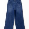 Women's Sail Blue Wide Leg Pocketed High Waist Jeans - Image 6