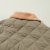 Women's Jungle Green Quilted Puffer Jacket with Teddy Collar and Flap Pockets - Image 14