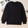 Plus Size Black Sequined Pumpkin Pattern Sweater for Women - Image 6