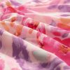 Women's Pink Abstract Floral Print Shirred One Shoulder Maxi Dress for Summer - Image 18