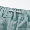 Women's Smoke Green Mineral Wash Drawstring High Waist Wide Leg Jeans - Image 7