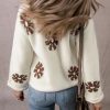 Women's White Colorblock Floral Pattern Long Sleeve Sweater - Image 2