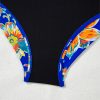 Women's Blue Floral Plunging Neckline One-Piece Swimsuit with Crisscross Back - Image 19