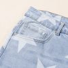 Plus Size Beau Blue High Waist Star Pattern Jeans - Image 9