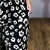 Women's Plus Size Leopard Print Wide Leg Pants with Pockets - Image 11