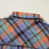 Plus Size Women's Orange Plaid Print Buttoned Shirt - Image 9