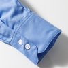 Women's Blue Boyfriend Chest Pocket Tunic Shirt - Casual Long Sleeve Top - Image 9