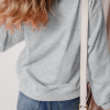 Women's Gray Halloween Ghost Print Crewneck Drop Shoulder Sweatshirt - Image 7