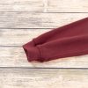 Women's Burgundy Plain Drop Shoulder Crewneck Pullover Sweatshirt - Cozy Casual Style - Image 15