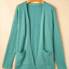 Women's Canton Solid Textured Open Front Cardigan with Pocket - Image 7