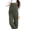 Women's Jungle Green Loose Fit Corduroy Overall with Pockets - Image 10