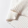 Women's White Multicolor Stitch Detail Short Sleeve Cable Knit Sweater - Image 10