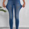 Navy Blue Women's Skinny Jeggings with Pockets - Flexible Fit and Comfortable Design - Image 4