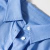 Women's Blue Boyfriend Chest Pocket Tunic Shirt - Casual Long Sleeve Top - Image 8