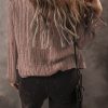 Women's Goat Cut Out Textured Knit Buttoned Cardigan - Chic and Cozy Style - Image 2