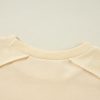 Women's Beige Splicing Round Neck Pullover Sweatshirt - Image 10