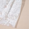 Women's White Lace Ruffled High-Low Hem Midi Skirt - Bohemian Style - Image 9