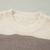 Women's Simply Taupe Colorblock Loose Pullover Sweater - Cozy Casual Knit - Image 6