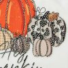 Thanksgiving Beige Rhinestone Pumpkin Graphic Crewneck Sweatshirt for Women - Image 7