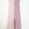 Chic Women's Parchment Color Block Corded Knit Super Wide Leg Jumpsuit - Image 7