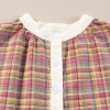 Women's Pink Colorblock Plaid Patchwork Henley Blouse - Casual and Chic - Image 6