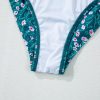 Women's Blue Floral Print Smocked Bikini Set - Stylish and Comfortable Swimwear - Image 16