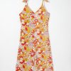 Women's Orange Floral V Neck Wide Leg Sleeveless Jumpsuit - Casual Summer Style - Image 6