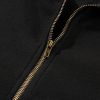 Women's Black Fleece Lined Half Zip Kangaroo Pockets Hoodie - Image 12
