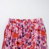 Women's Purple Floral Wide Leg Pants - Elastic High Waist for Comfort - Image 12