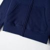 Women's Navy Blue Fleece Lined Zip-Up Hoodie for Ultimate Comfort - Image 16