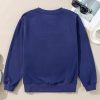 Women's Navy Blue Drop Shoulder Crewneck Pullover Sweatshirt - Cozy & Casual - Image 11