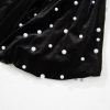 Women's Black Pearl Beaded Half Sleeve Velvet Top for Elegant Occasions - Image 13