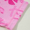 Women's Pink Bow Print Half Sleeve Shirt and Shorts Pajamas Set - Image 14