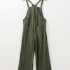 Women's Jungle Green Loose Fit Corduroy Overall with Pockets - Image 14