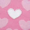 Women's Cozy Pink Pearled Heart Print Crew Neck Sweater for Valentine's Day - Image 11