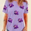 Women's Wisteria Sequin Balloon Puppy Graphic Mardi Gras Tee - Image 2