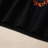 Plus Size Black Sequined Pumpkin Pattern Sweater for Women - Image 13