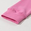 Women's Bonbon Solid Color Fleece Lined Drawstring Hoodie with Kangaroo Pocket - Image 14