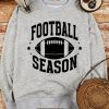 Women's Gray Football Season Graphic Crewneck Sweatshirt - Perfect for Game Days - Image 6