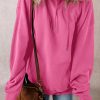 Women's Bonbon Pink Fleece Lined Chunky Hoodie with Kangaroo Pocket - Image 5
